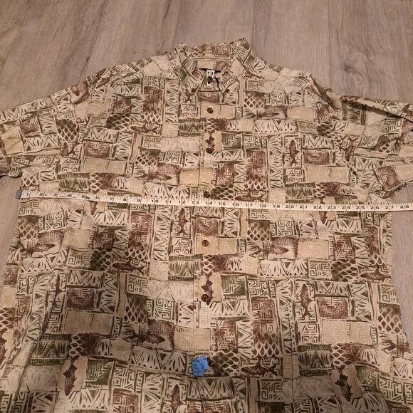 Woolrich John Rich & Bros Men's Vintage 80s Button Up Shirt Fish Size XL - Picture 7 of 10